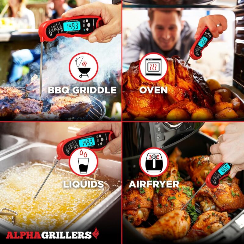 Alpha Grillers Instant Read Thermometer: A Must-Have for Perfectly Cooked Meals!