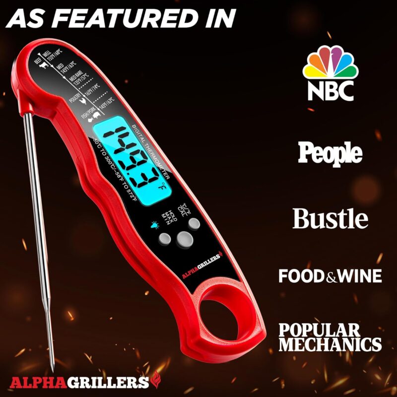 Alpha Grillers Instant Read Thermometer: A Must-Have for Perfectly Cooked Meals!