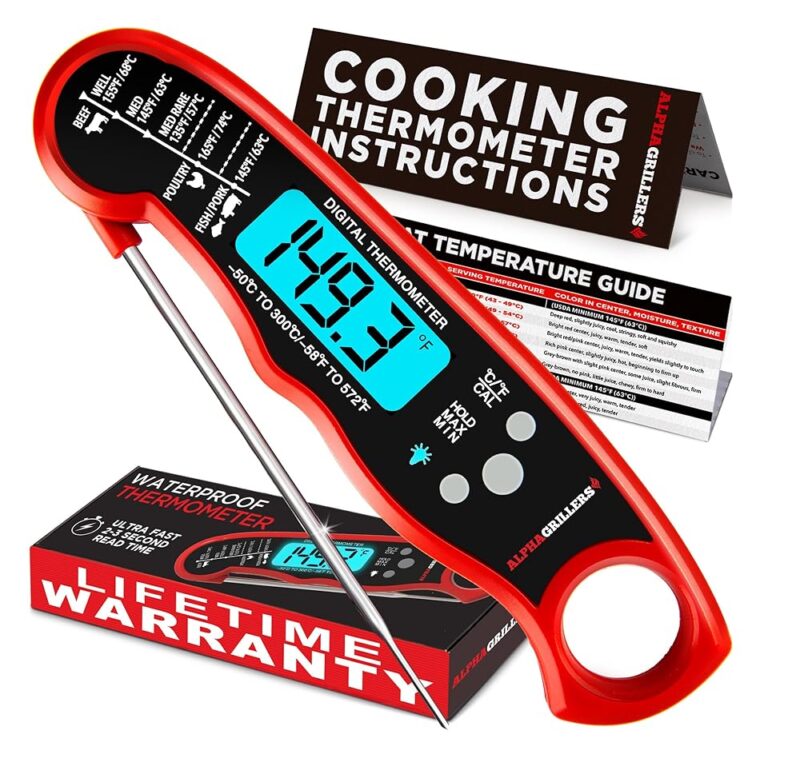 Alpha Grillers Instant Read Thermometer: A Must-Have for Perfectly Cooked Meals!