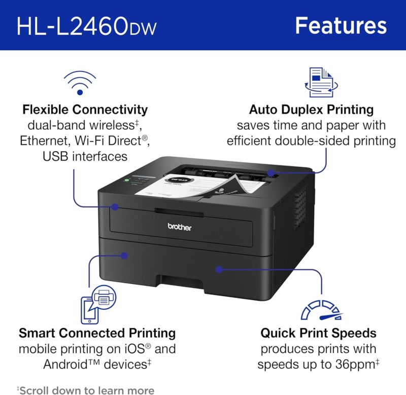 Brother HL-L2460DW: Compact Wireless Laser Printer Review