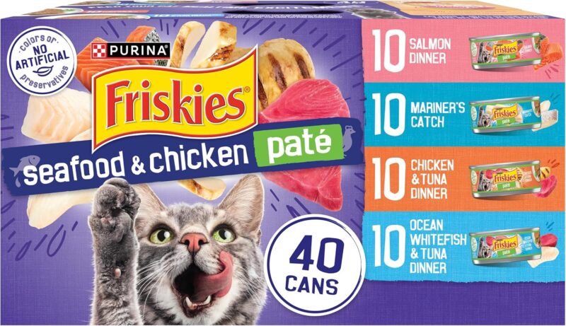 Delicious Delights: Purina Friskies Seafood & Chicken Pate Variety Pack Review