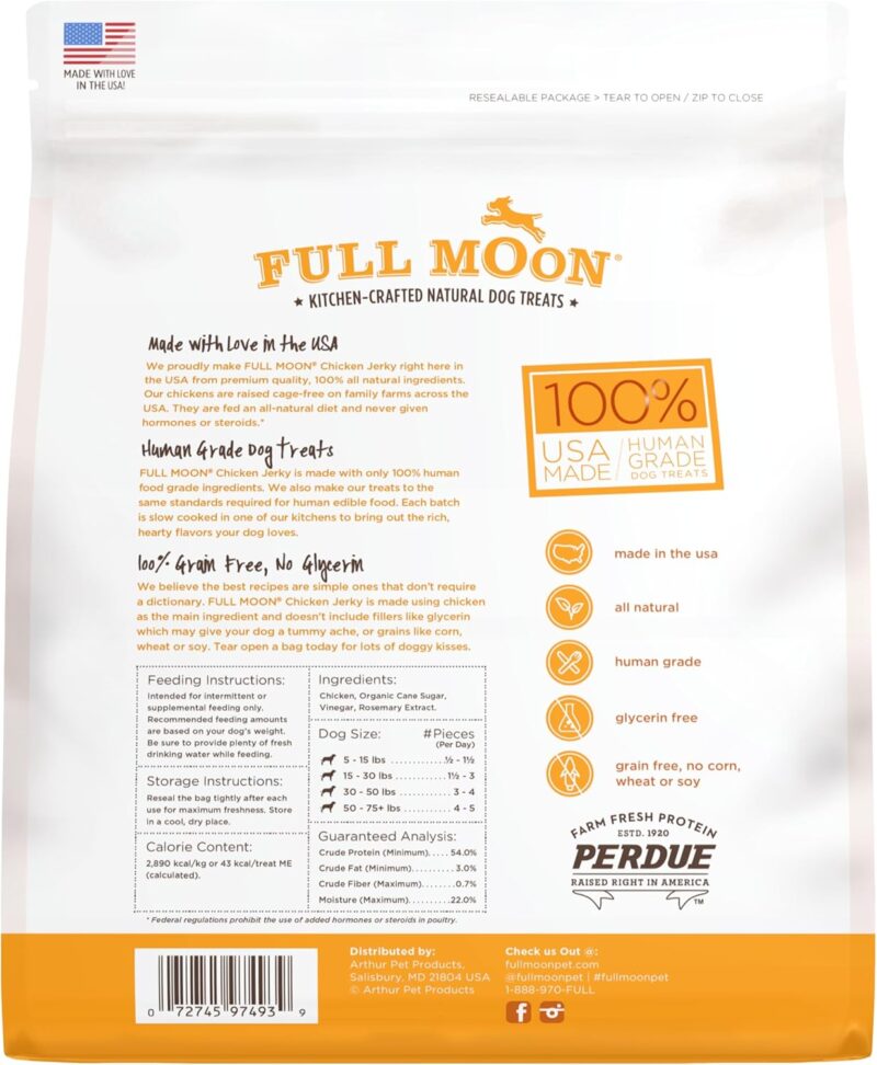 Healthy & Tasty: Full Moon Chicken Jerky for Dogs