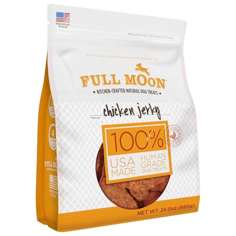 Healthy & Tasty: Full Moon Chicken Jerky for Dogs