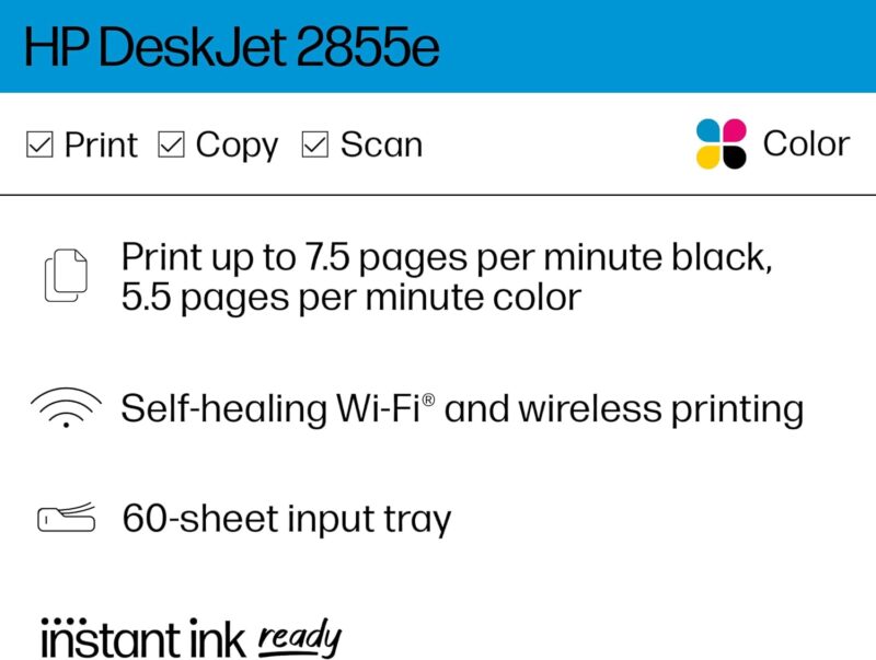 HP DeskJet 2855e: The Perfect All-in-One for Home Printing!