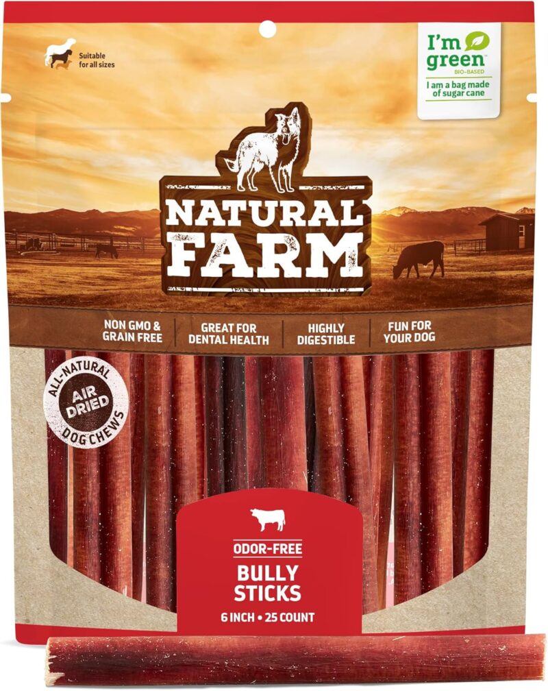 Odor-Free Delight: Natural Farm's 6-Inch Bully Sticks Review