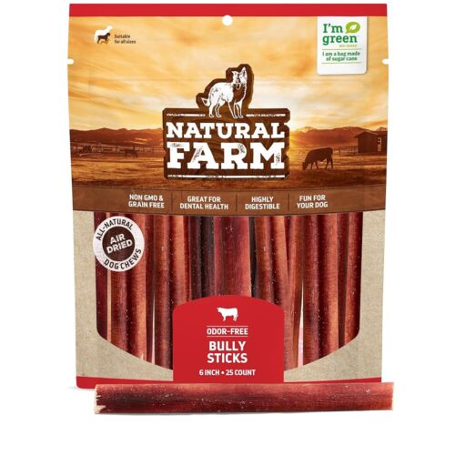 Odor-Free Delight: Natural Farm's 6-Inch Bully Sticks Review