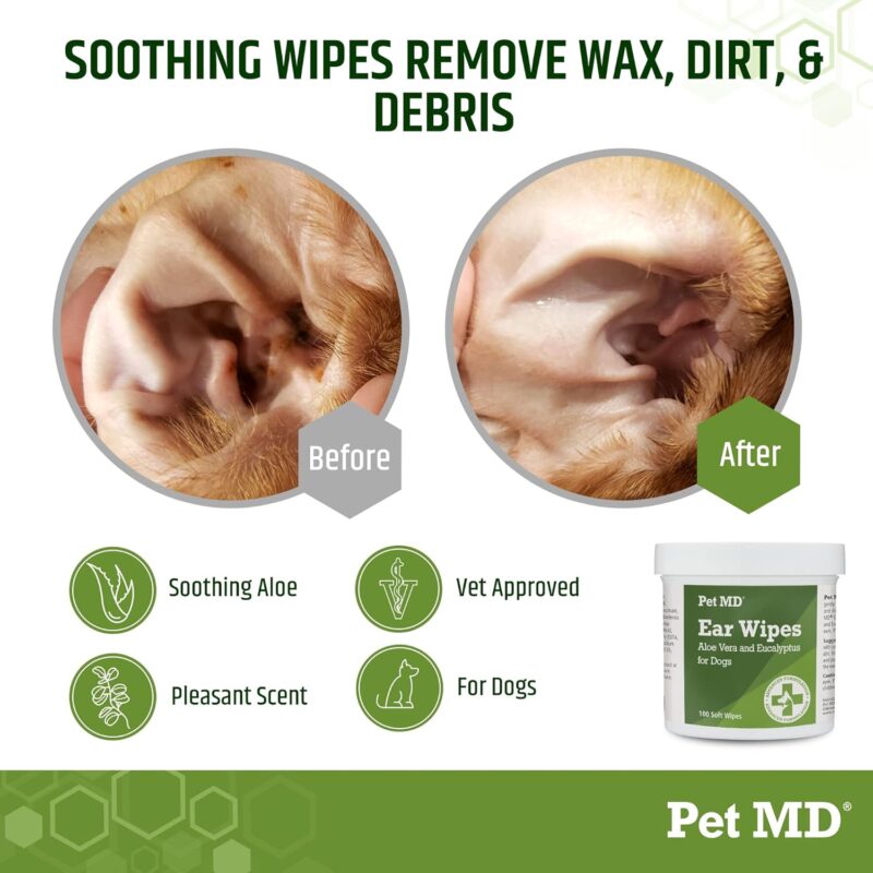 Pet MD Dog Ear Cleaner Wipes: A Must-Have for Itchy Ears!