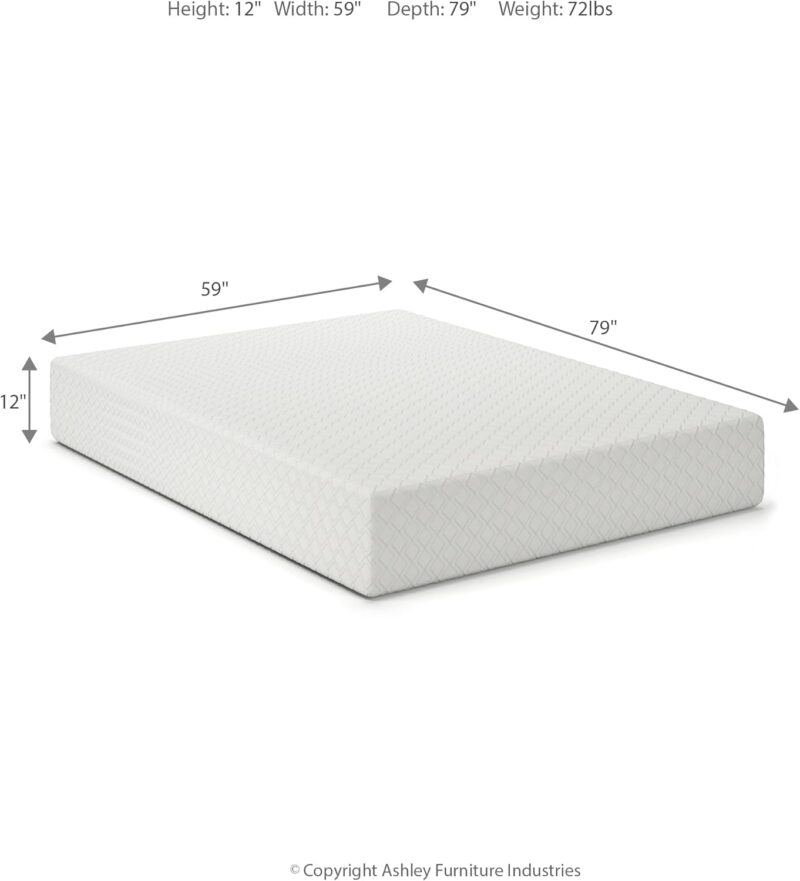 Sleep Soundly: Review of the Signature Design by Ashley Queen Size Chime 12-Inch Memory Foam Mattress