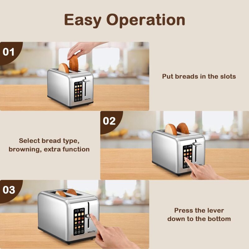 Smart Toasting Made Easy: Mecity 2 Slice Touch Screen Toaster Review