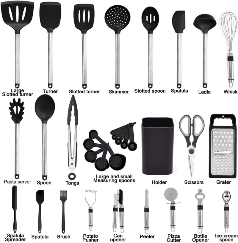 Ultimate Review: 33 Essential Silicone Kitchen Utensils for Nonstick Cooking!