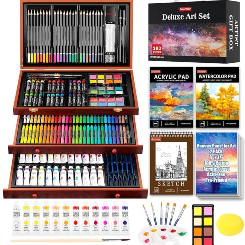 Unleashing Creativity: A Review of the Soucolor 192-Pack Deluxe Art Set