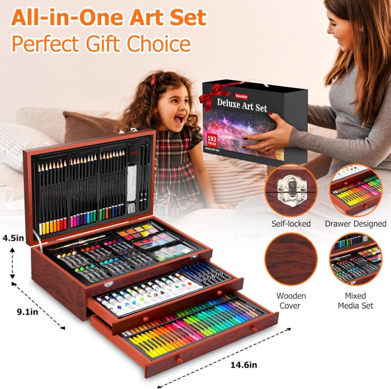 Unleashing Creativity: A Review of the Soucolor 192-Pack Deluxe Art Set