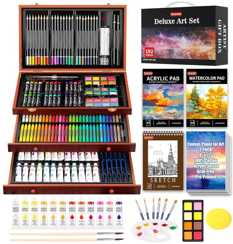 Unleashing Creativity: A Review of the Soucolor 192-Pack Deluxe Art Set