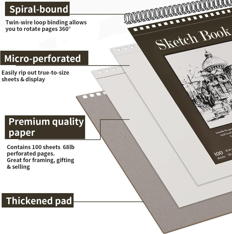 Unleashing Creativity: Review of the 9x12 Spiral Bound Sketch Book