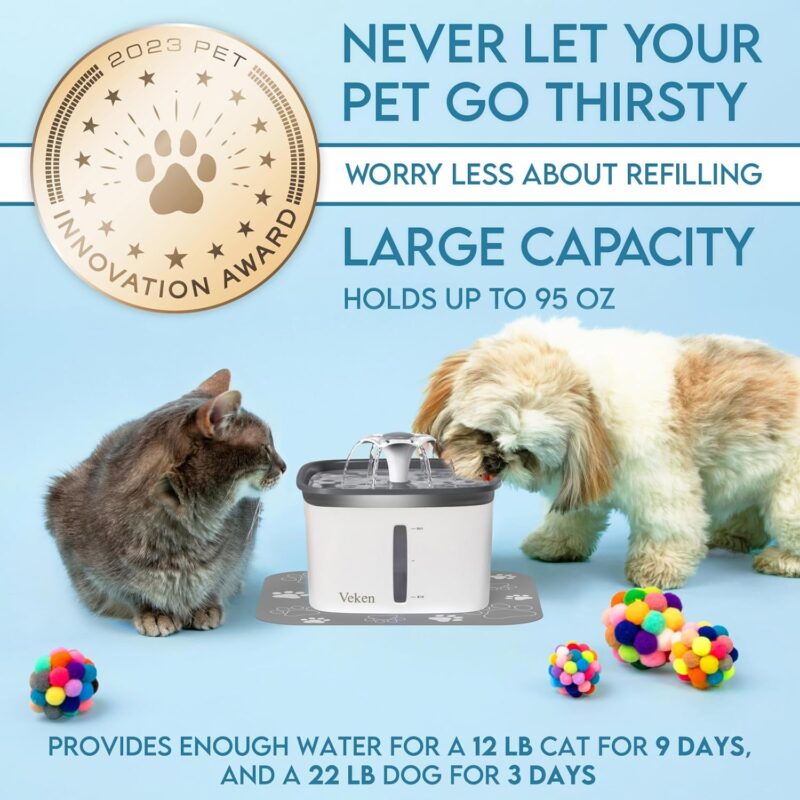 Veken 95oz Pet Fountain: A Must-Have for Happy and Hydrated Pets!