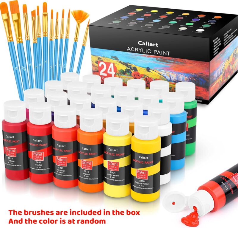 Vibrant Acrylic Paint Set: Perfect for All Levels of Creativity!