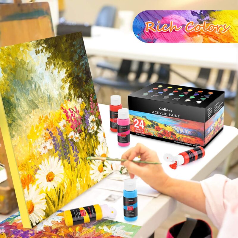 Vibrant Acrylic Paint Set: Perfect for All Levels of Creativity!