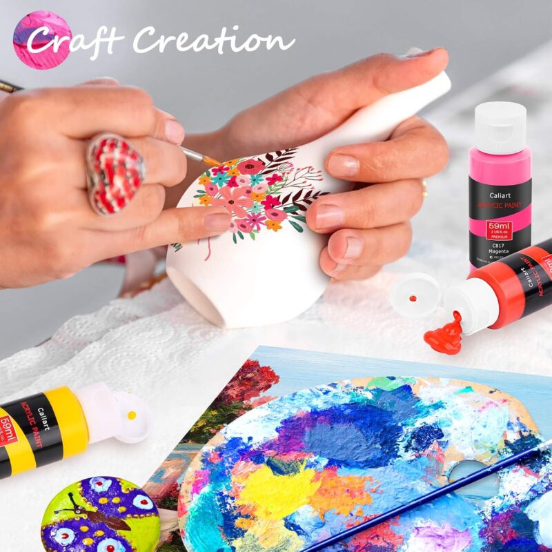 Vibrant Acrylic Paint Set: Perfect for All Levels of Creativity!