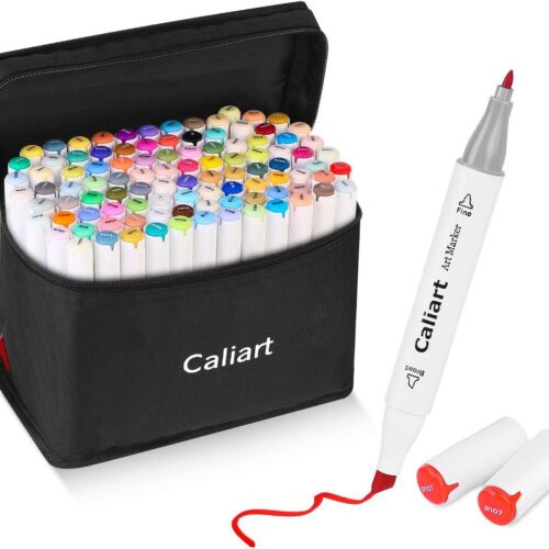 Vibrant Creativity: A Review of Caliart 100-Color Dual Tip Alcohol Markers