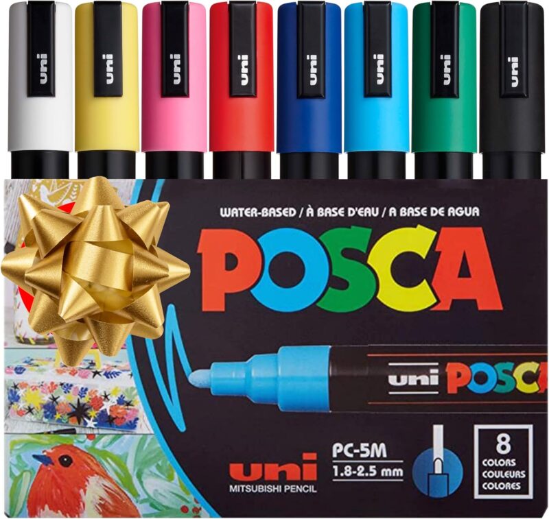 Vibrant Creativity: Review of the POSCA 8-Color Paint Marker Set