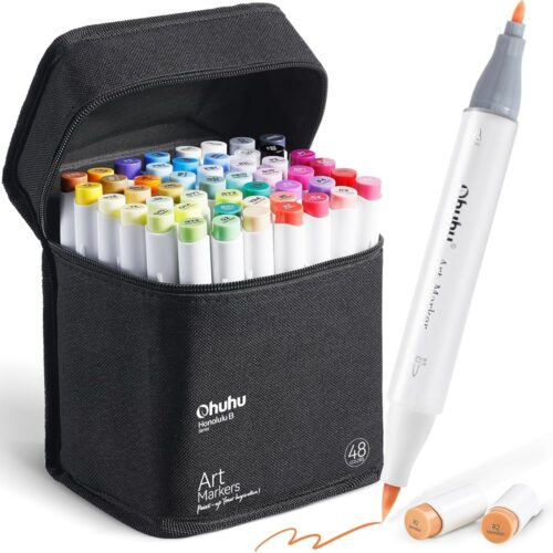 Vibrant Creativity: Reviewing Ohuhu's 48-Color Alcohol Marker Set