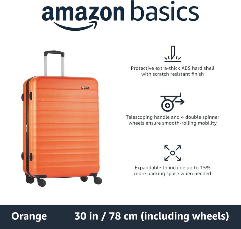 Amazon Basics 30-Inch Hardside Luggage: A Vibrant and Durable Travel Companion