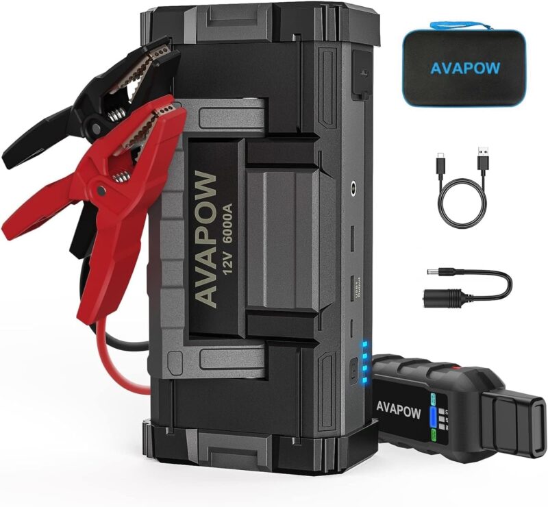 AVAPOW 6000A Jump Starter: Power and Versatility for Your Vehicle