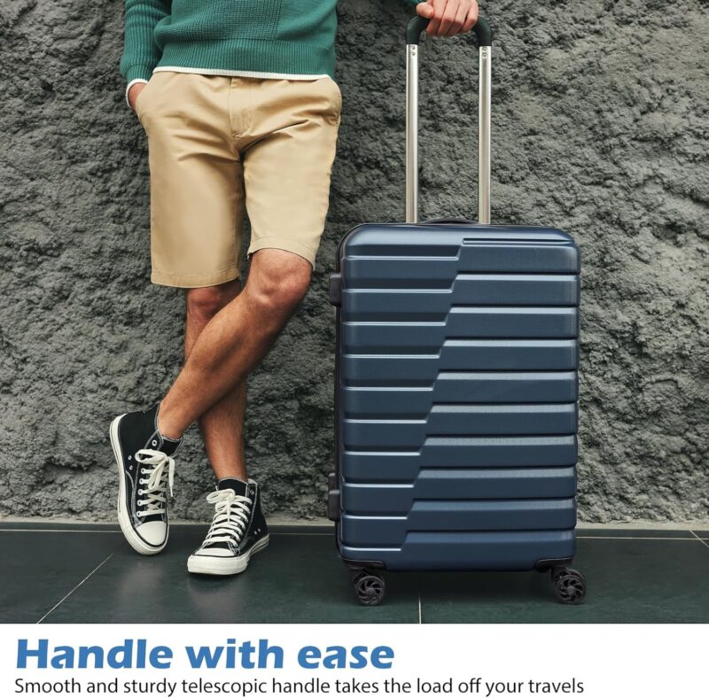 COOLIFE Teal Blue Expandable Luggage Set: Style Meets Functionality