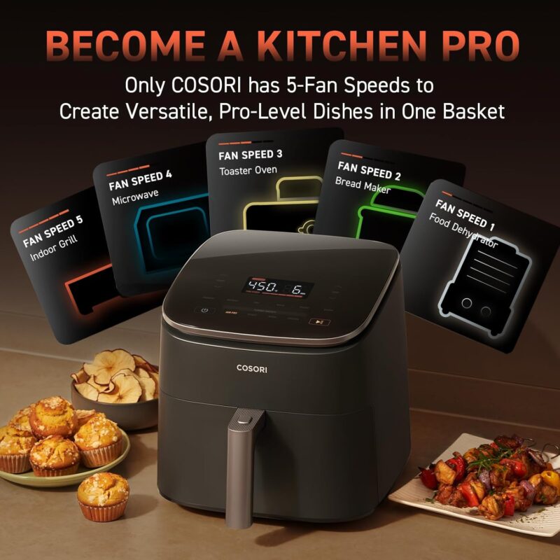 COSORI 9-in-1 Air Fryer, 6-Qt Capacity