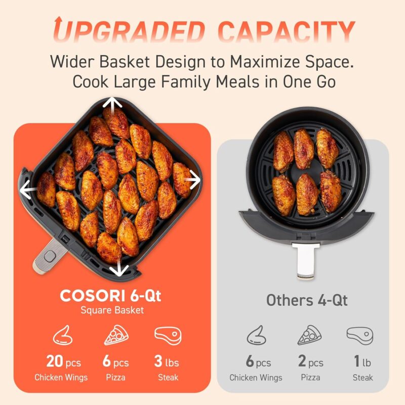 COSORI 9-in-1 Air Fryer, 6-Qt Capacity