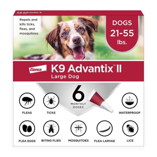 Effectiveness of K9 Advantix II for Flea, Tick & Mosquito Control in Large Dogs