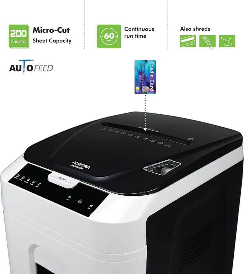 Efficient Security: A Review of the Aurora 200-Sheet Micro-Cut Shredder