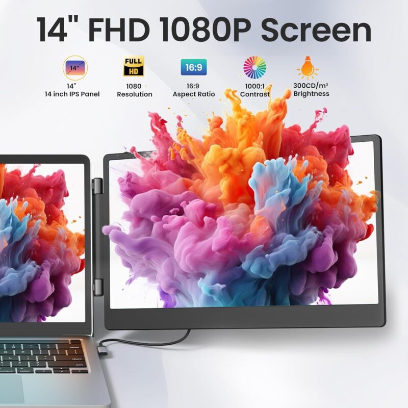 Enhance Productivity: Review of the 14'' FHD Laptop Screen Extender