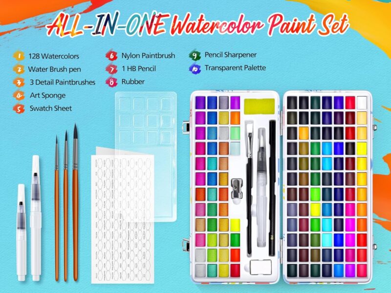 Explore Creativity: Review of the 128-Color Washable Watercolor Set