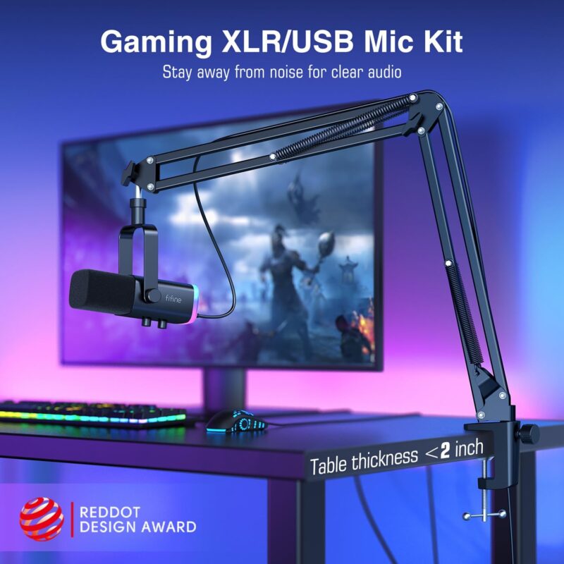 FIFINE Dynamic XLR/USB Gaming Microphone Set