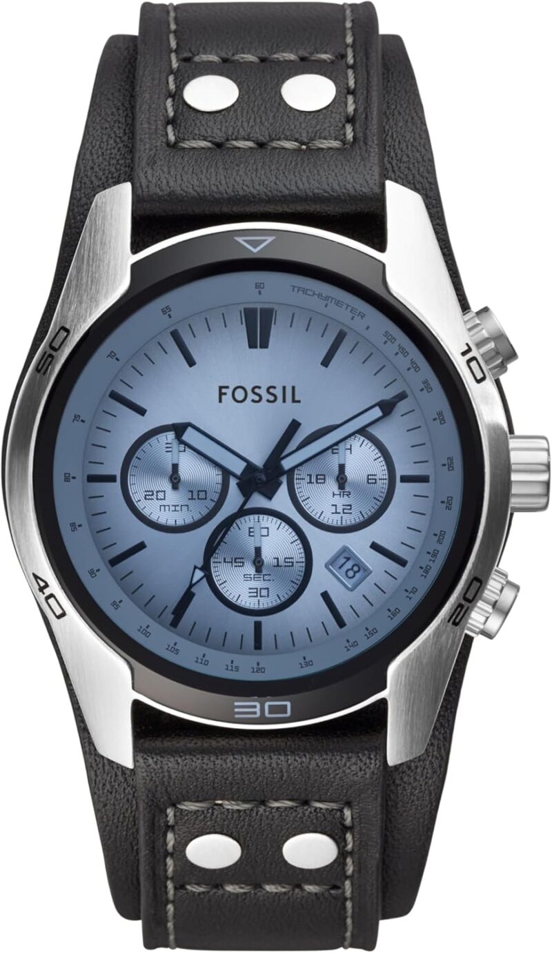 Fossil Coachman Men's Leather Cuff Watch