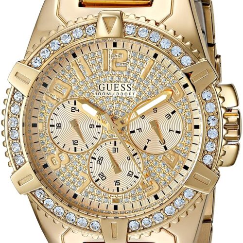 GUESS Gold-Tone Crystal Bracelet Watch