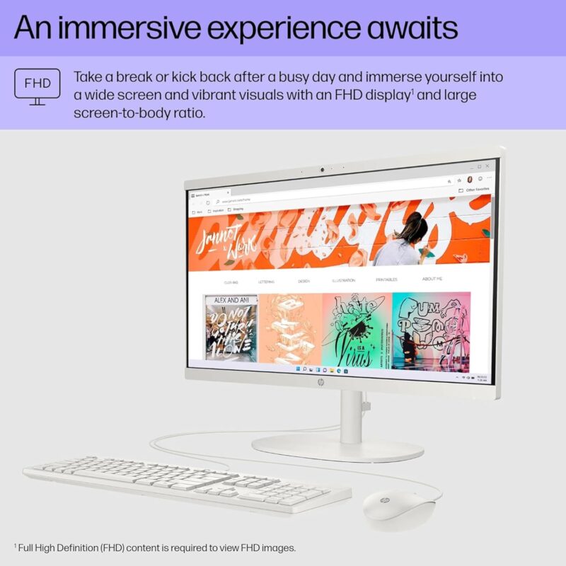 HP 22" All-in-One Desktop: Sleek Design Meets Powerful Performance