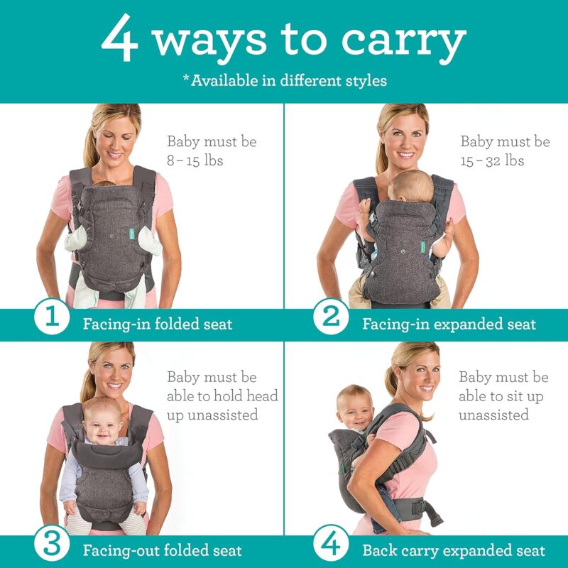 Infantino Flip Advanced 4-in-1 Carrier: Ergonomic Comfort for All Ages