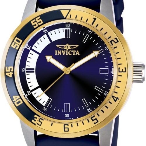 Invicta Men's Blue Dial Polyurethane Watch