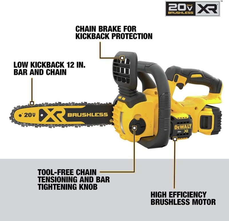 Power and Precision: DEWALT 20V MAX* XR Chainsaw Kit Review