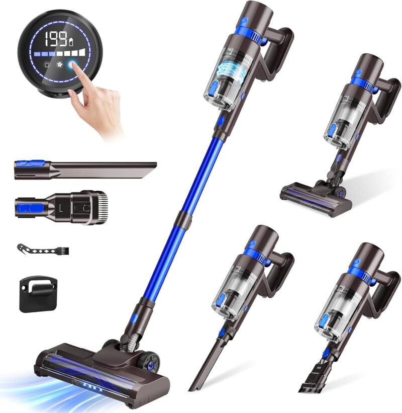 Powerful Cordless Vacuum: 550W, 45KPA, and Pet-Friendly Features