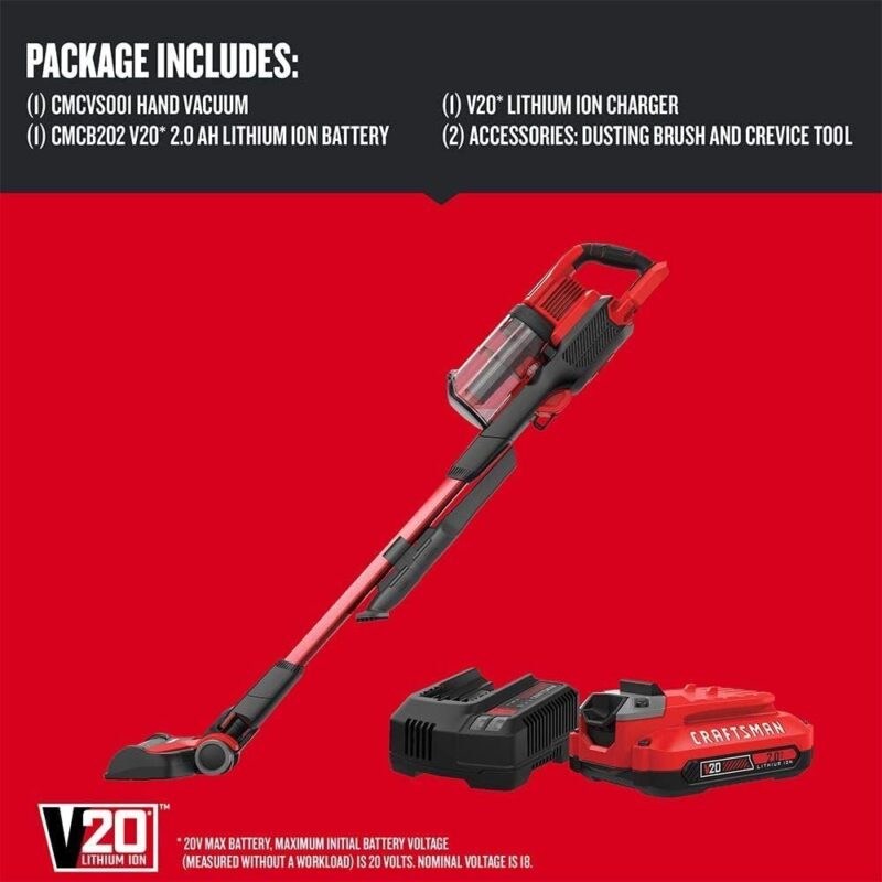 Review of CRAFTSMAN V20 Cordless Stick Vacuum: Power and Portability