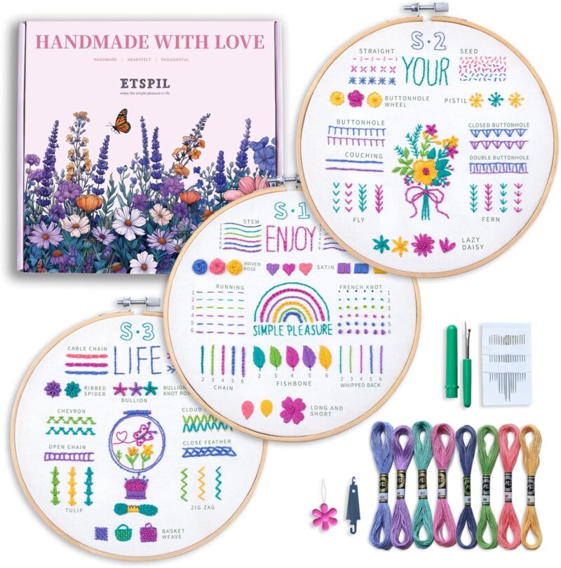 Review of the ETSPIL Beginner Embroidery Kits