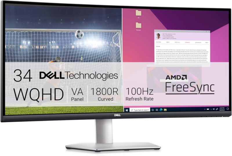 Reviewing the Dell S3423DWC: A Curved Monitor for Immersive Viewing