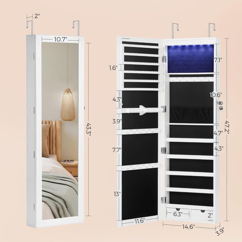 Reviewing the SONGMICS 6 LEDs Mirror Jewelry Cabinet: Style Meets Storage