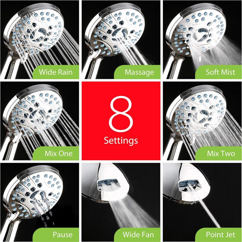 Revitalize Your Shower Experience: AquaCare 8-Mode Handheld Shower Head Review