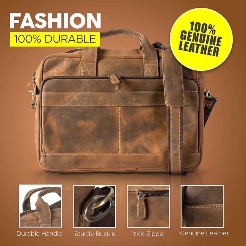 Top 18-Inch Leather Briefcases: Style and Function for Professionals