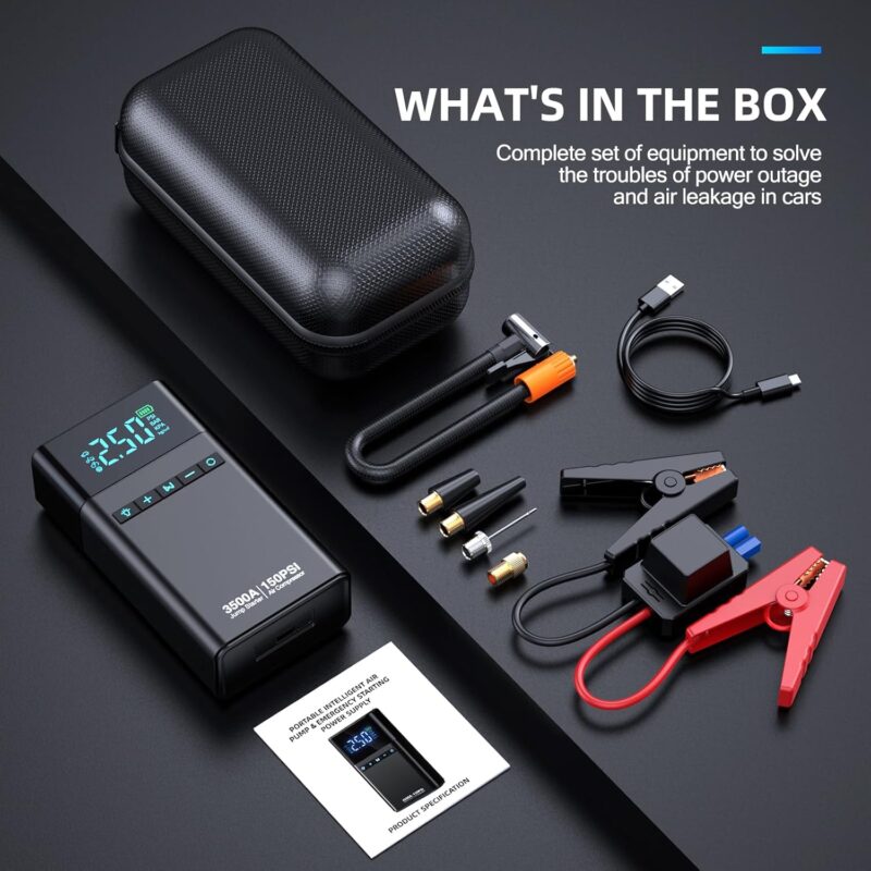 Ultimate Review: 3500A Portable Car Jump Starter & Compressor