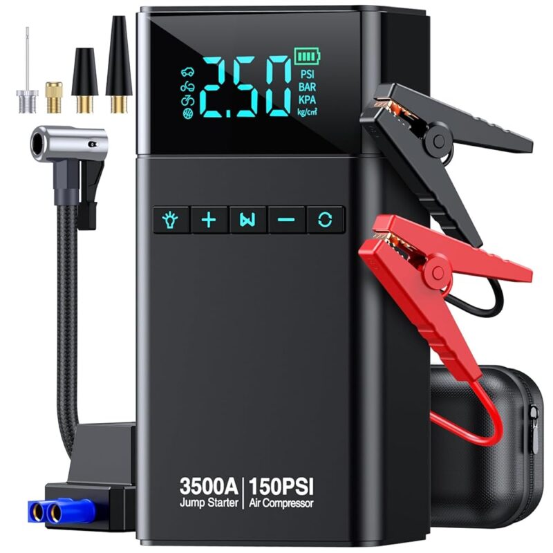 Ultimate Review: 3500A Portable Car Jump Starter & Compressor